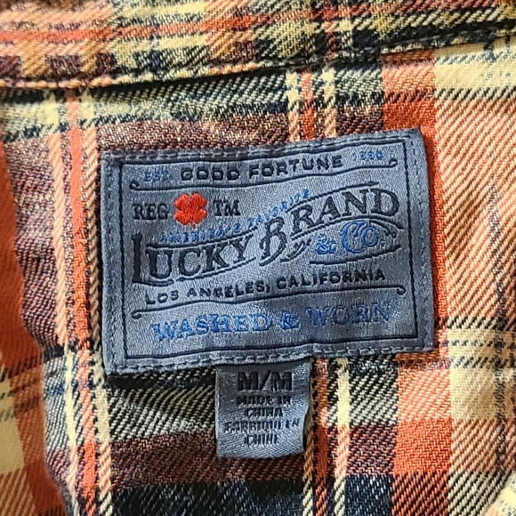 Lucky brand Washed out men's shirt size M - Picture 2 of 8